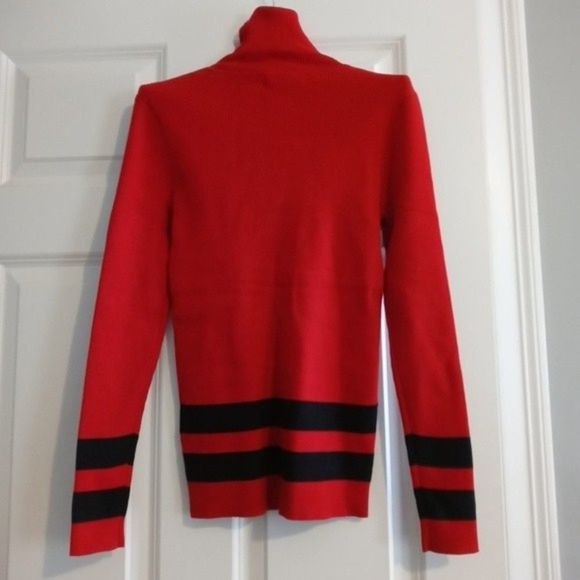 NWT Lauren Ralph Lauren Red and Black Turtleneck Sweater - Picture 5 of 11